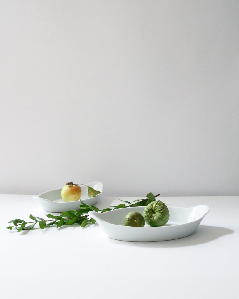 Porcelain Oval Eared Dish